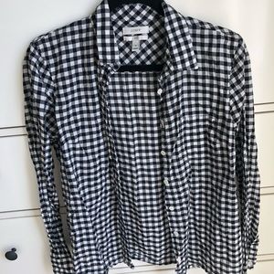 J. Crew Gingham Button Down Shirt, Size 4